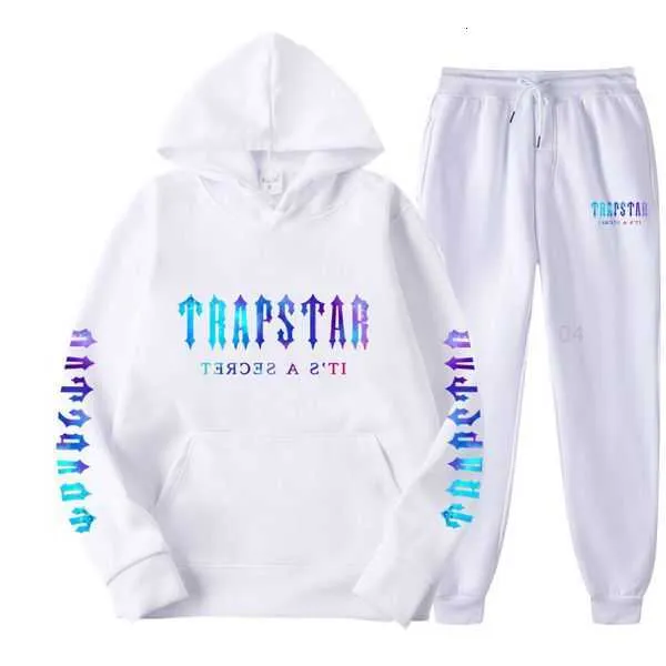 TRAPSTAR TRACKSUIT Black Mens Hoodie Trapstar Erkekler Spor Giyim Tasarımcı Pantolon Set Running Basketball 2 Parça Gevşek Kadınlar Uzun Kollu Zwcf