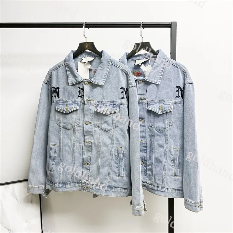 G Designer Giacche da uomo Giacche ricamate High Street Cappotti Camicie a maniche lunghe in denim Capispalla