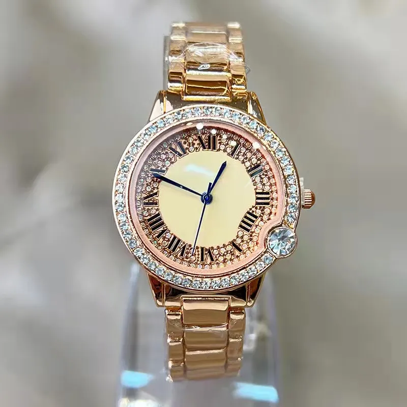 Diamanten van geweldige kwaliteit Dames Designer Polshorloges Luxe wijzerplaat 33 mm Quartz Wachtingen No131