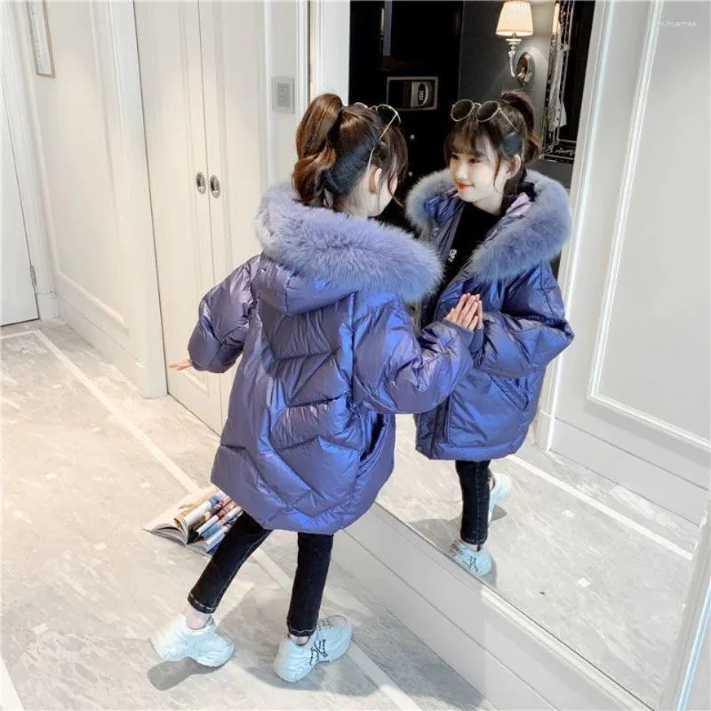 Down Coat Sale Plus Thick Warm Girl Winter Parkas Outerwear Teenage Children Kids Girls Hooded Jackets For 3 4 6 8 10 12 14Years