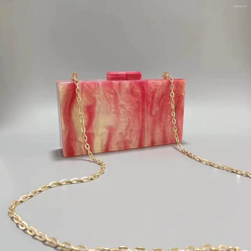 Luxury Vintage Marble Rose Red Acrylic Evening Clutch Hot Pink Purse With Chains For Women Perfect For Weddings And Parties From Bestfashion07 34.05 DHgate.Com