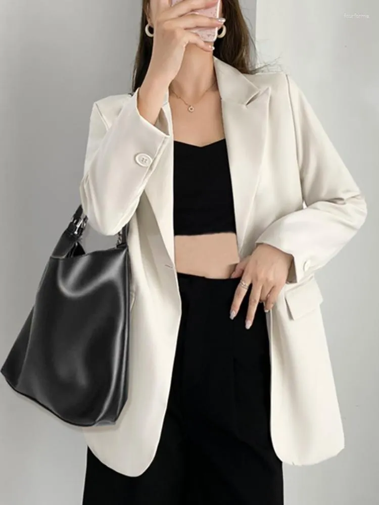 Costumes pour femmes UNXX 2023 Printemps Automne Mode Manches longues Femmes Blazer Commute Style Bureau Manteau Solide Simple Outwear Tops Vêtements