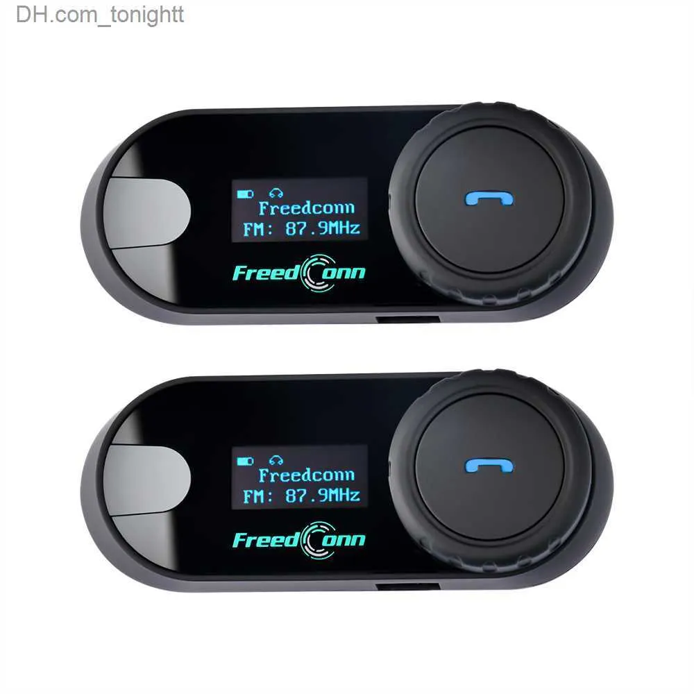 2 PCS FreedConn Motorcykel Intercom Helmet Bluetooth 5.0 Headset BT Interphone Intercomunicador FM Musik Dela Q230830