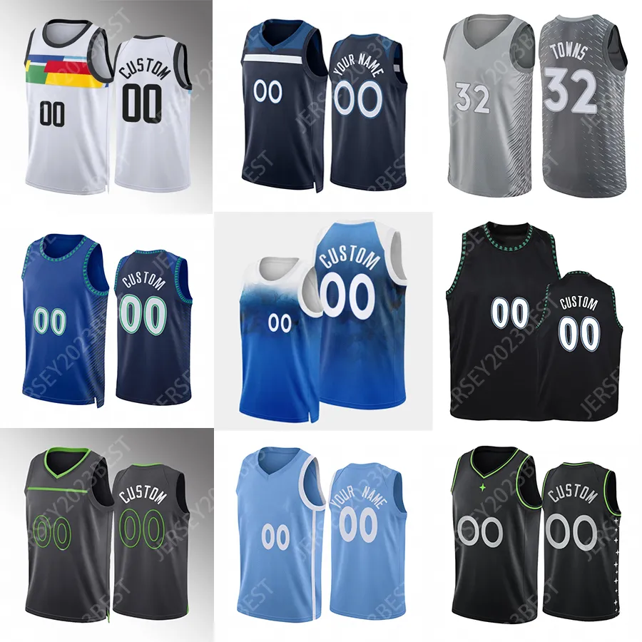 2023 24 city 11 Anthony Edwards Basketball Jerseys 7 Jaylen Nowell 8 Jarred Vanderbilt 4 Naz Reid 1 Wendell Moore Jr. Theo John Nathan Knight 6 patch