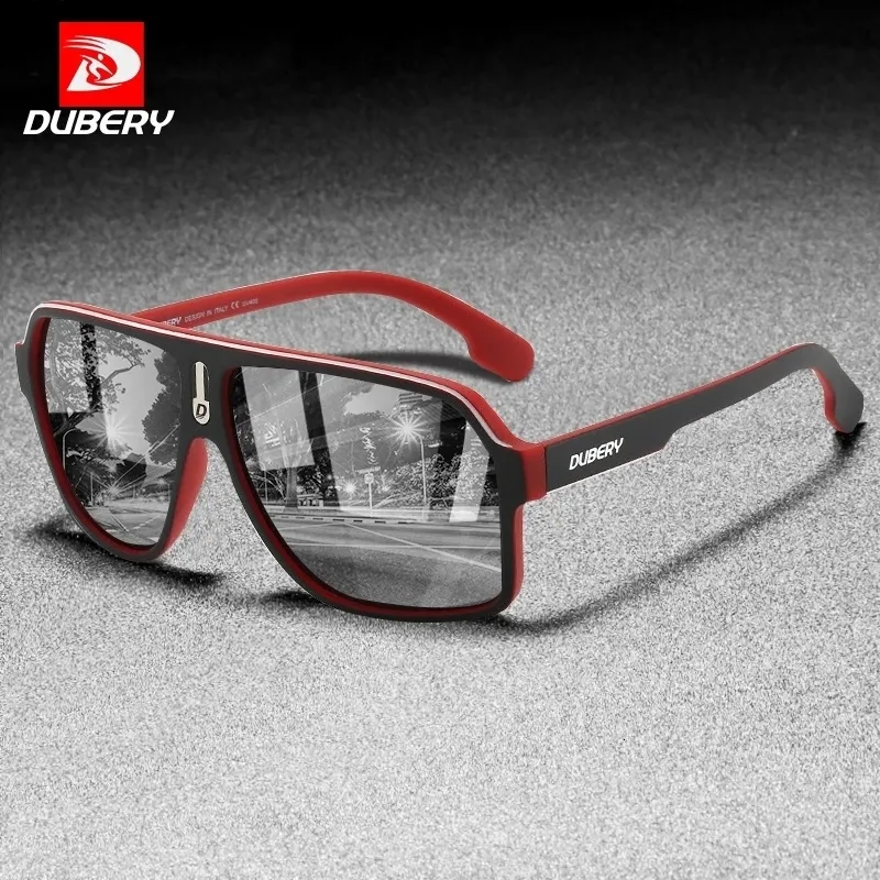 Modne okulary przeciwsłoneczne Ramy Dubery High Fashion Men Polaryzowane okulary przeciwsłoneczne PC Frame Tac Mirror Kolorowa polaryzacja okularów słonecznych Uv400 Outdoor Gogle D4 230830