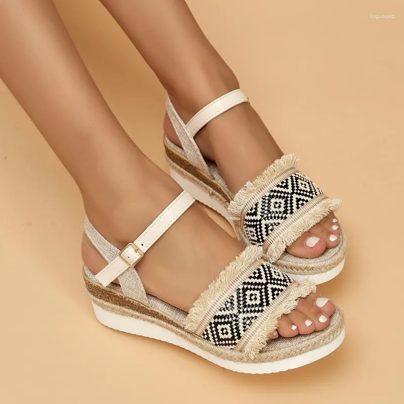 Sandalias Mujer verano tacón alto elegante plataforma zapatos para Sandalias Mujer cuñas ligeras