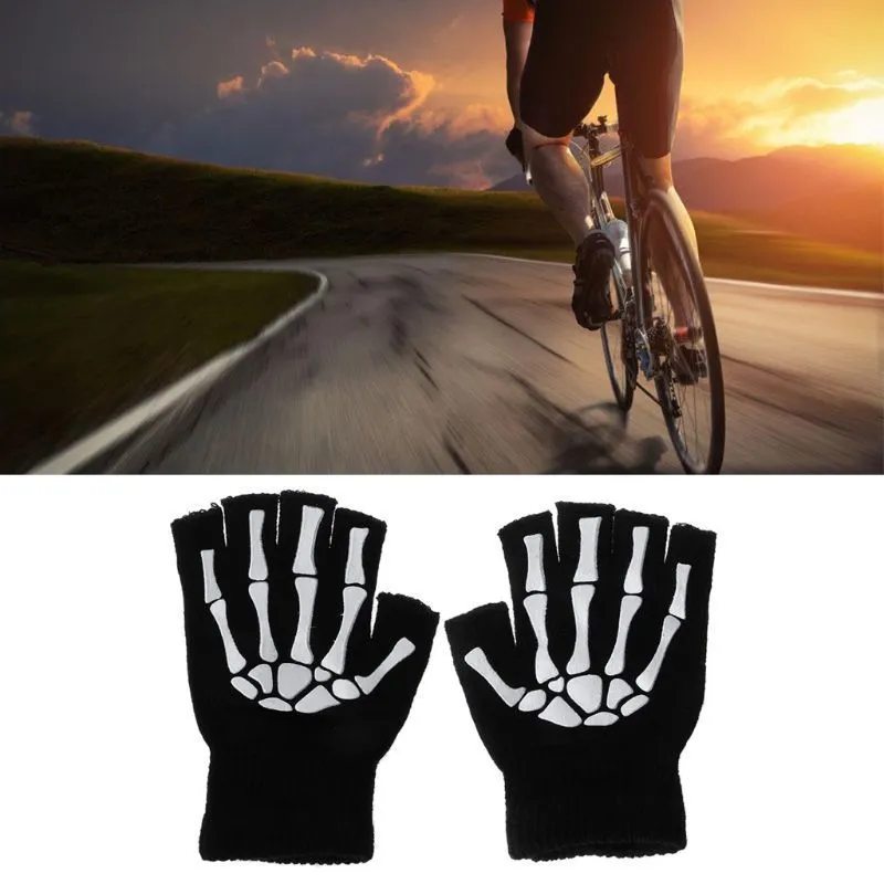 Skeleton cycling gloves sale