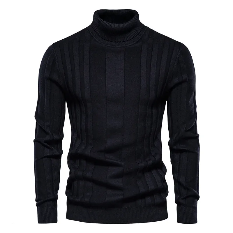 男性Sセーター大型メンズセーターソリッドプルオーバー男性ハイネックカジュアルニットサーマルアンダーレイシャツ品質男性衣類230830