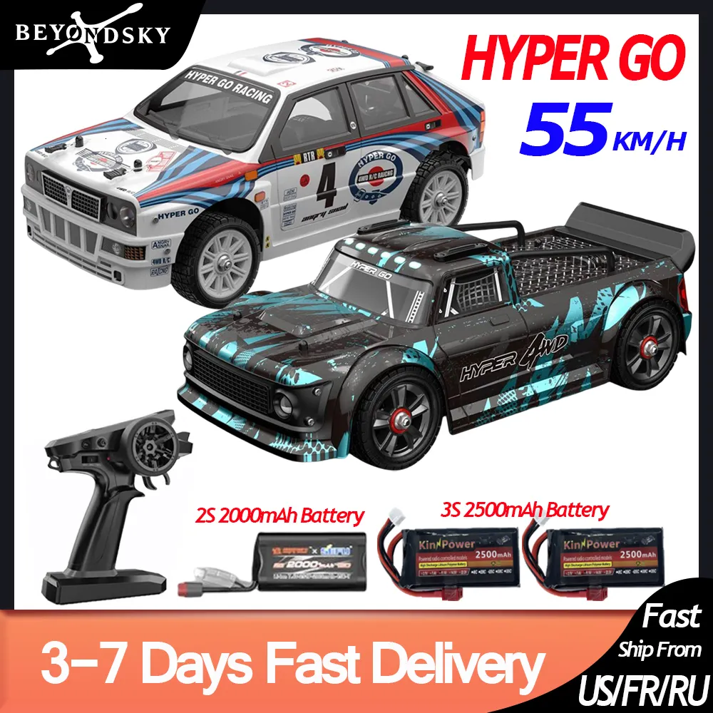 Carro elétrico RC MJX 14301 14302 Hyper Go 1/14 RC Brushless 2.4G Controle Remoto 4WD Off Road Racing Caminhão de alta velocidade Brinquedo elétrico de hobby 230829