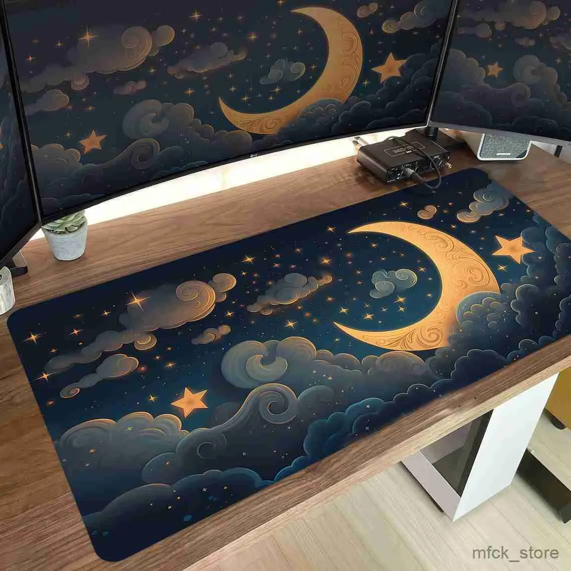 Mouse Pads Wrist Rests Celestial Desk Mat Cute Space Deskmat Cozy Witchy Art Large Mousepad Soft Keyboard Deskpad Mouse pad R230830