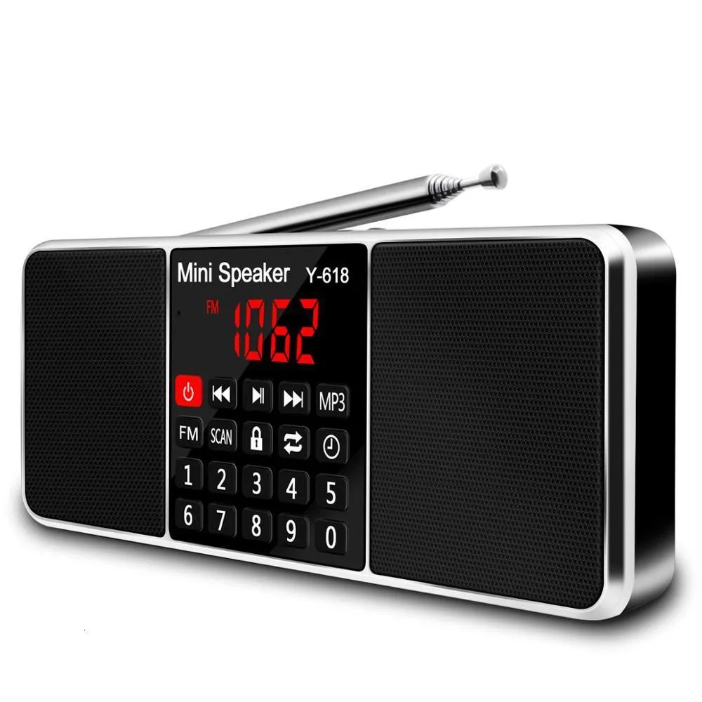 Ricaricabile FM Radio portatile Ricevitore altoparlante, supporto USB / TF  / Musica MP3 Player