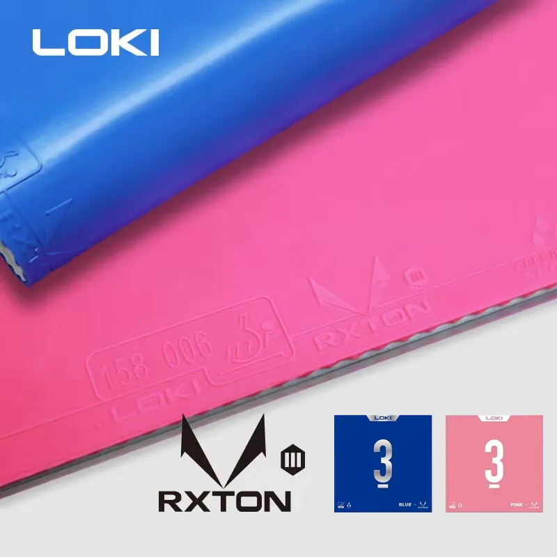 Tischtennisbeläge Original LOKI RXTON 1 3 blau-rosa Gumminoppen in klebrigem Tischtennis mit leistungsstarkem elastischem Schwamm 230829