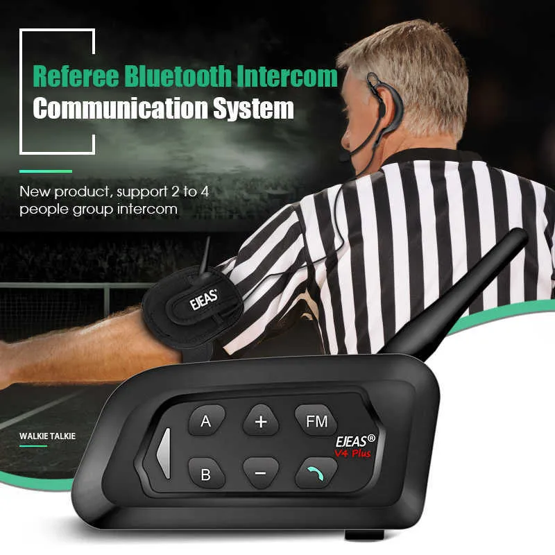 EJEAS Vnetphone V6C Interphone Bluetooth Arbitre Football - Full Duplex 1200M Avec Haut-parleur Hi-Fi