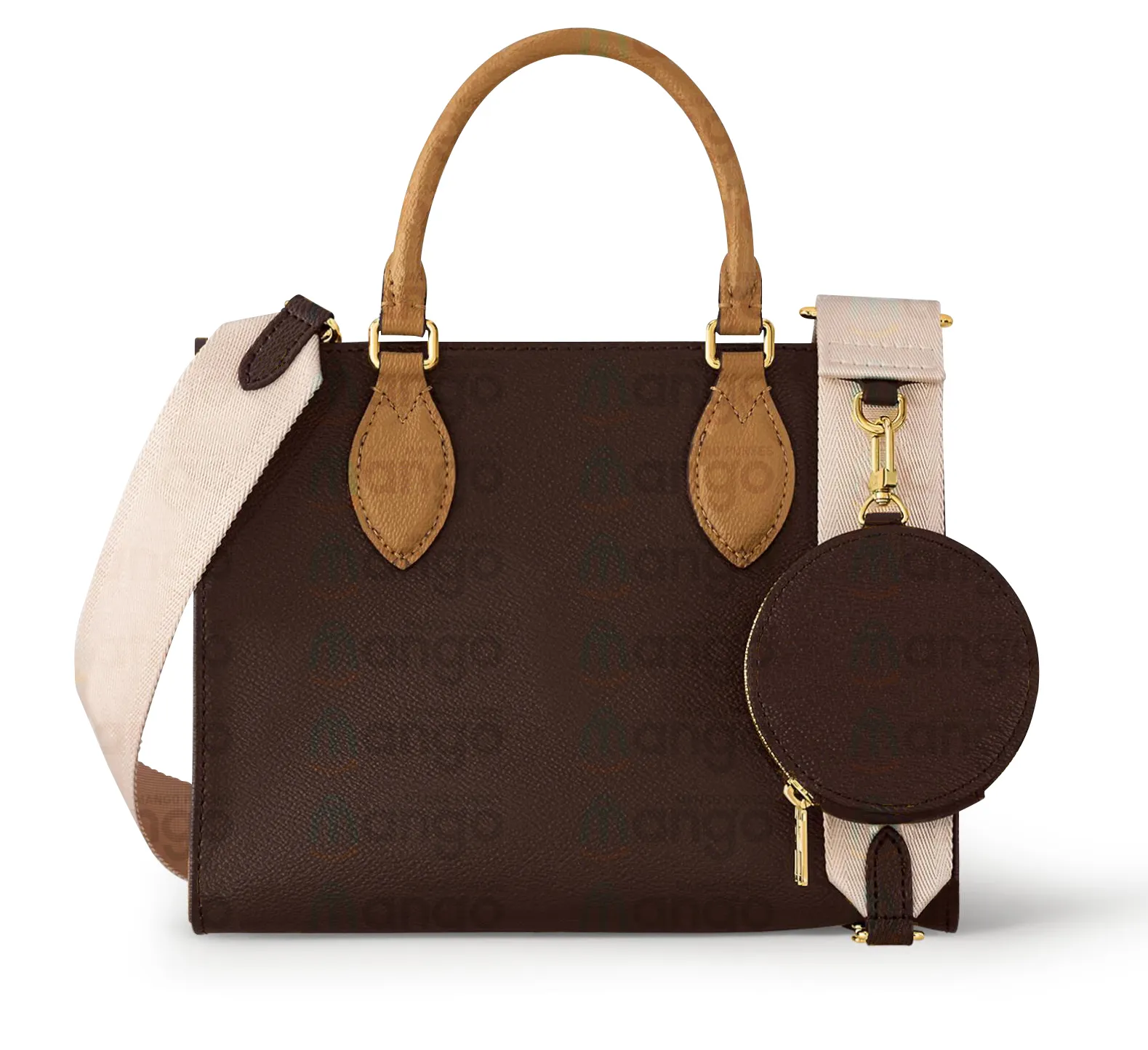Damen-Designer-Tasche, Einkaufstasche, Designer-Geldbörse, Handtasche, Umhängetaschen mit Box und Staubbeutel, 25 cm