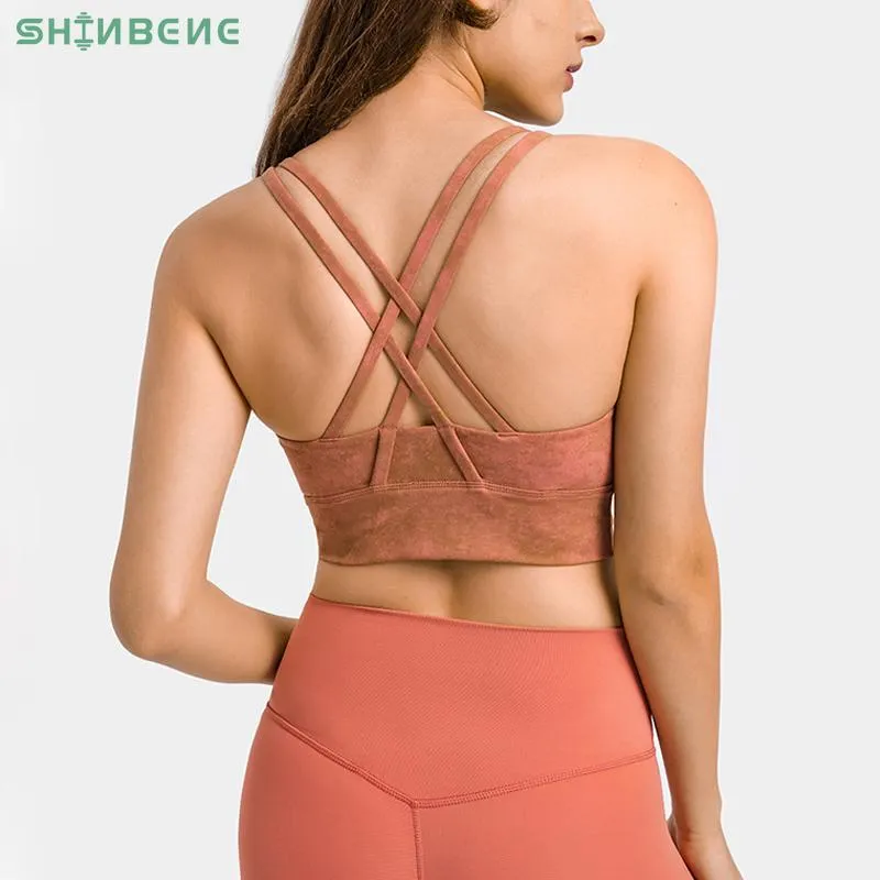 Set SHINBENE EVERYDAY Naked Feel Workout Gym Sport Bras Top Women Mid  Support Shockproof Push Up Yoga Athletic Fitness Bra Crop Top From Zcdsk,  $16.16