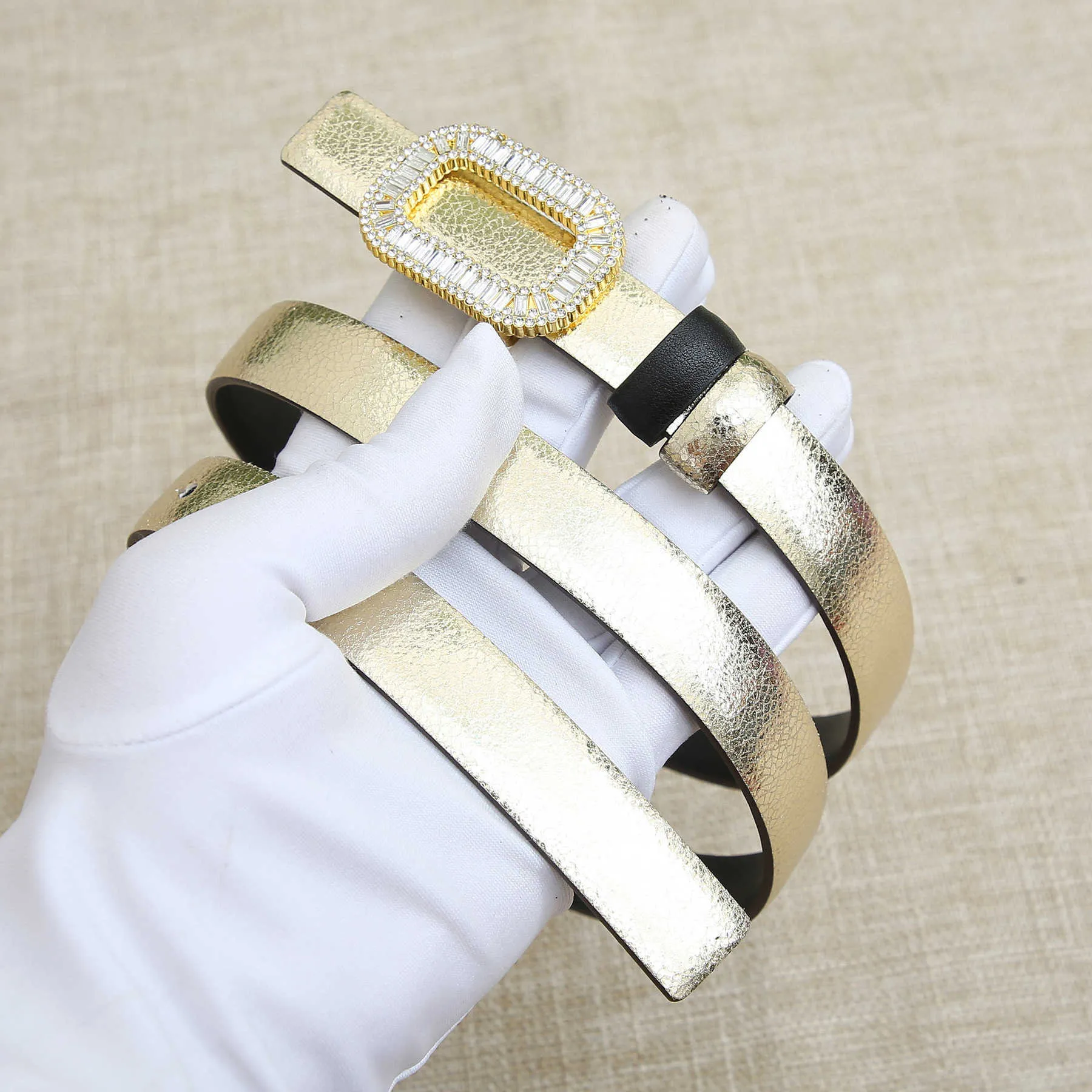 Kobiety skórzany w pasie Moda klasyczny diamentowy gładki guziki dżinsy na gładki guziki Płot Akcesorium pasa pasa szerokość 2,0 cm 2,5 cm luksusowy designerski