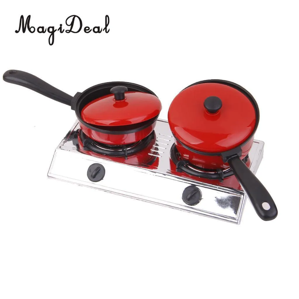 MagiDeal Hot Product 1Set Plastic Kitchen Cookware Kitchenware Set for Dollhouse Children Kids Pretend Play Toys Birthday Gift