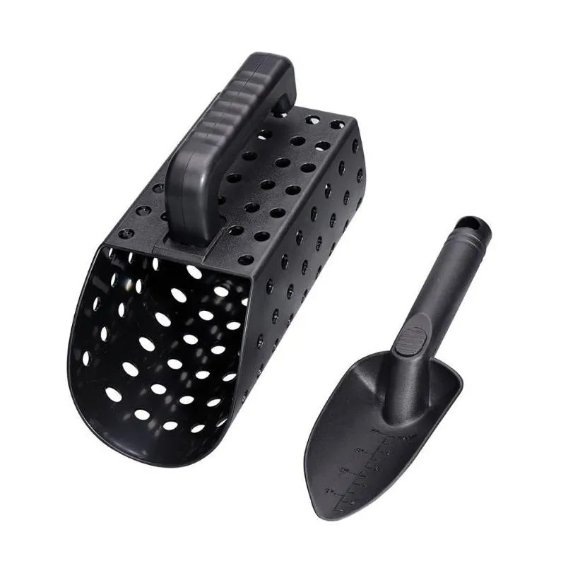 Set di utensili manuali professionali Metal Detector Sand Scoop Pala Set Accessori per filtri da scavo da spiaggia in acciaio inossidabile Tesoro sotterraneo Dhcjp