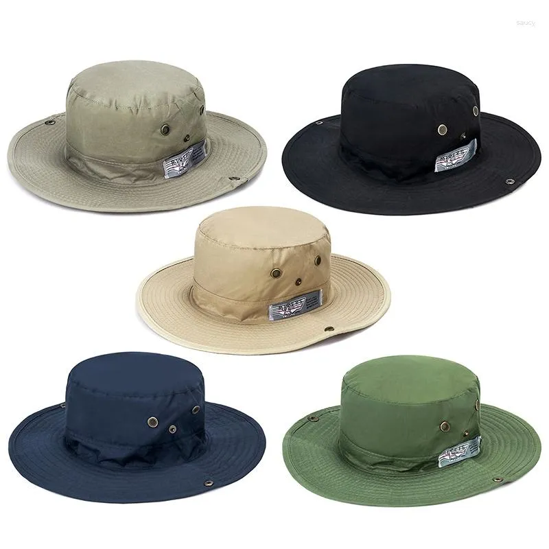 Basker hink hatt sommar män kvinnor boonie utomhus uv skydd brett grim panama safari jakt vandring fiske sol