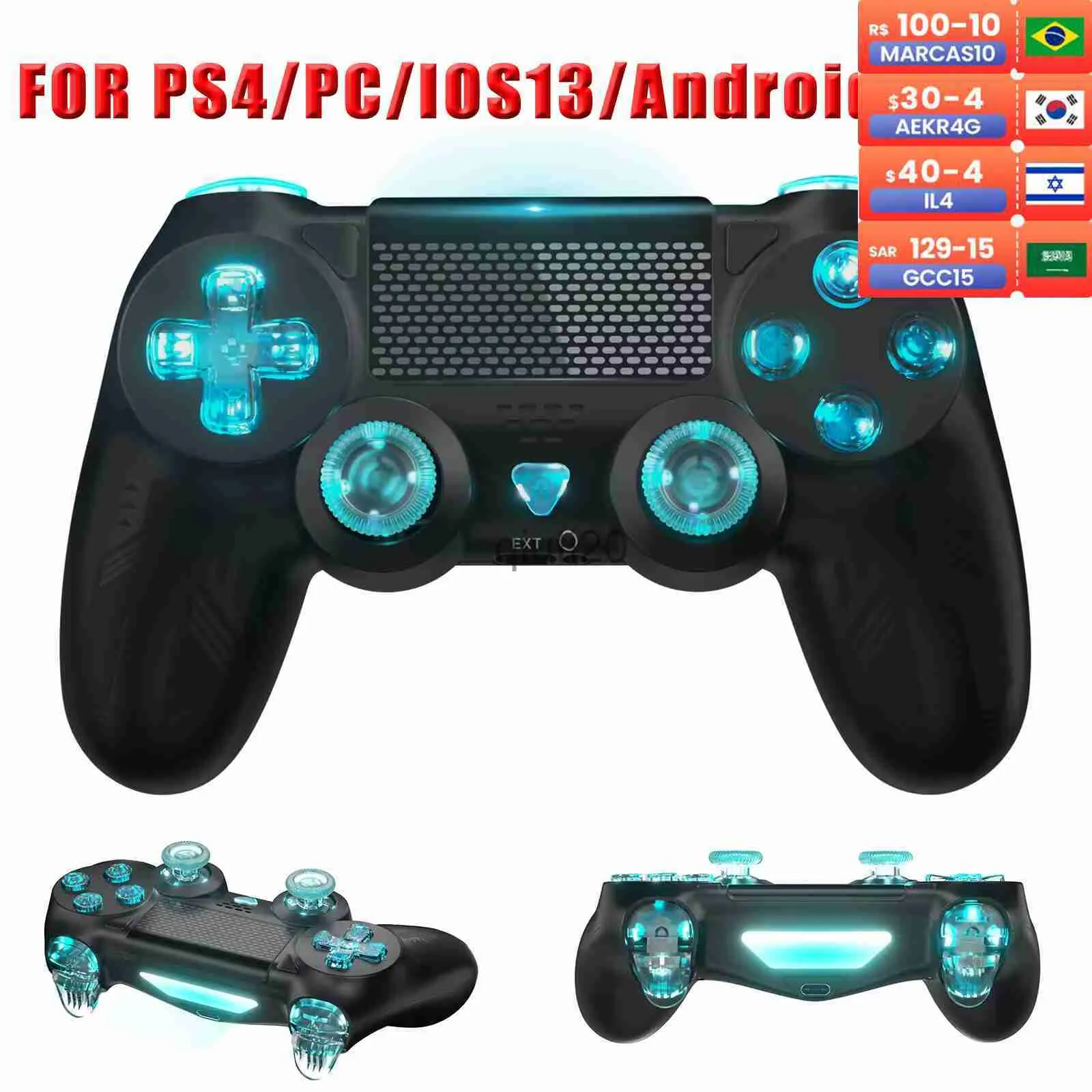 Manette gaming compatible PS4 - sans fil, Manettes de jeu