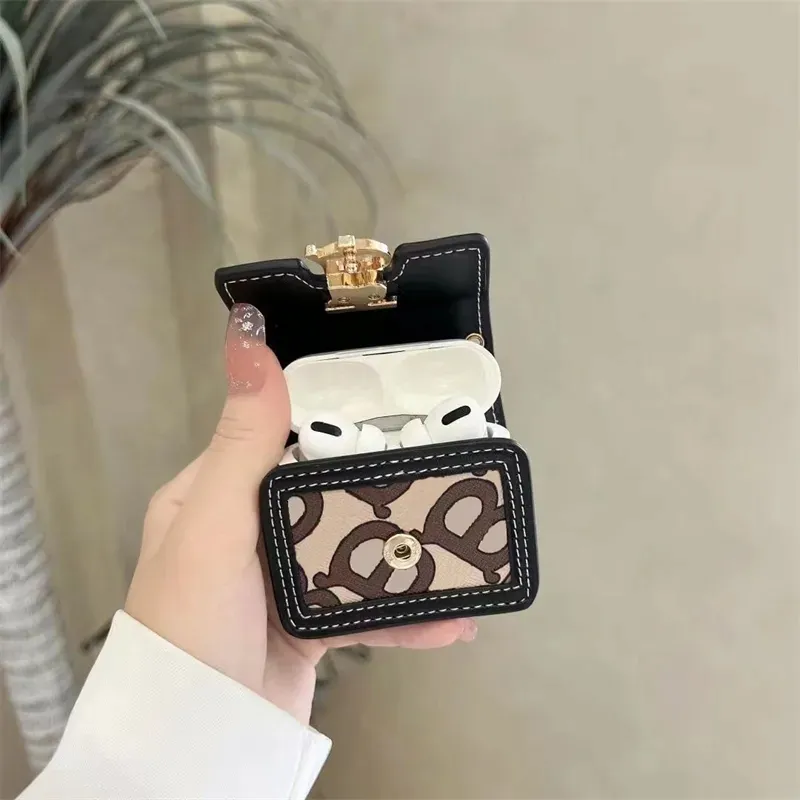 Аксессуары для наушников мягкая кожа дизайнер наушников для AirPods Pro Classic Letter Letter Protector Fashion Case G238304C3