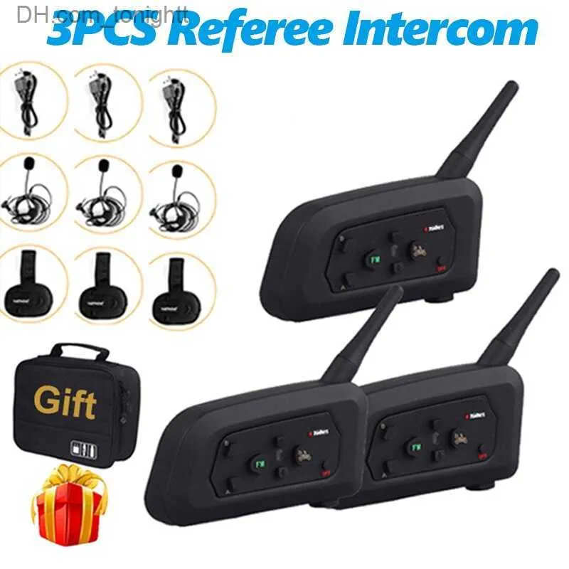 3 Users Football Referee Intercom Headset EJEAS V4C PRO 1200m Full Duplex Bluetooth Headphone Soccer Conference Interphone Q230830