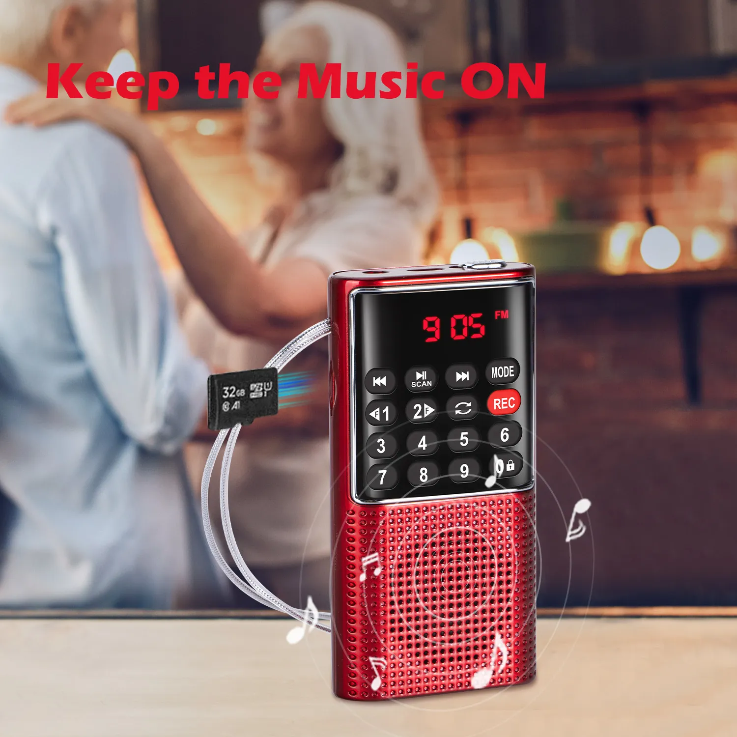 Radio Portable PRUNUS J-618 – Bluetooth + Écouteurs Sans Fil + Batterie 2000 MAh – AM/FM/MP3/TF