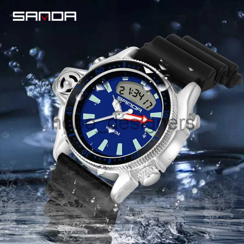 Sanda Fashion Watch, Impermeable Reloj Deportivo Multifuncional