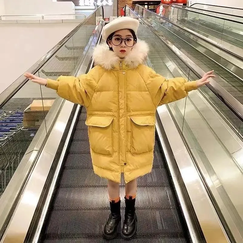 Girls yellow deals winter coat