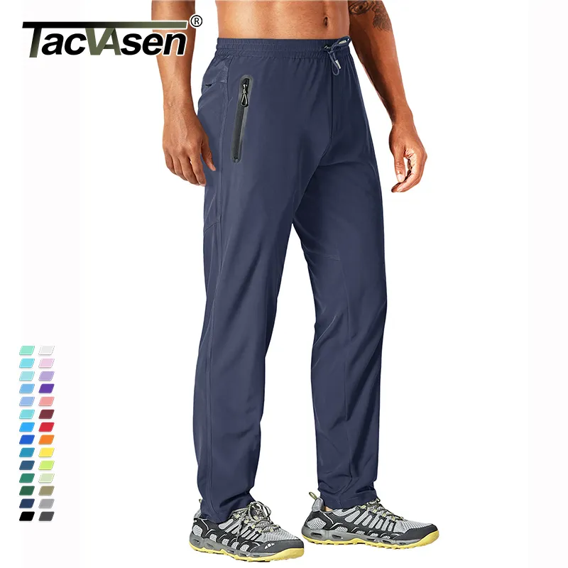 Męskie spodnie tacvasen na zewnątrz mężczyźni szybkie suche proste bieganie elastyczne lekkie jogę ćwiczenia dresowe joggery 230829
