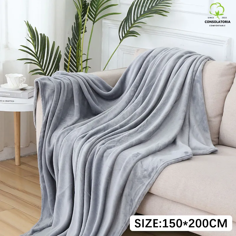 Koc miękki ciepłe koralowe polarowe koce flanelowe do łóżek Faux Furt norka rzut solidna sofa sofa pokrywka Bedspread Zimowe koce 230829