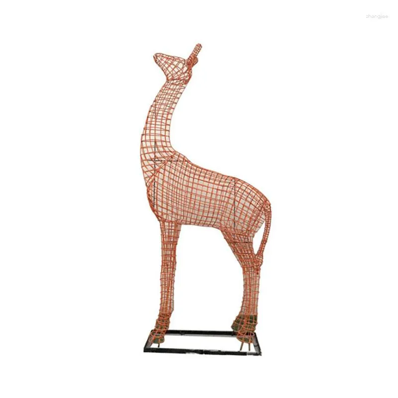 Meubles de camping en acier inoxydable, décorations de paysage de jardin, girafe creuse tissée avec animaux, haute qualité pour l'extérieur