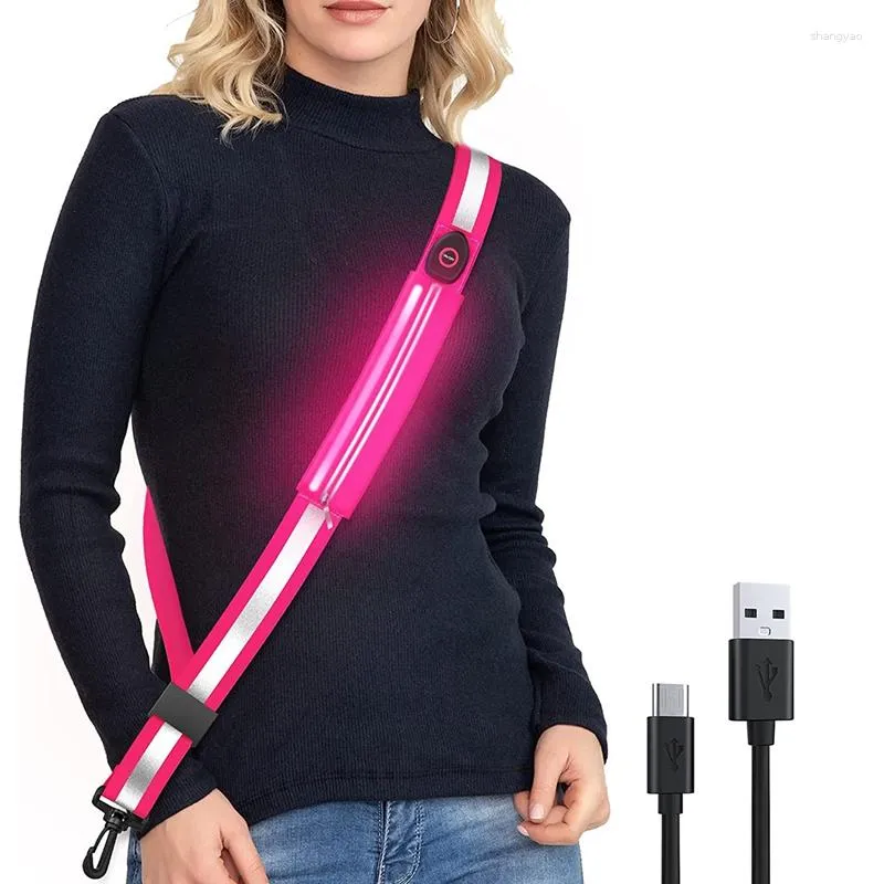 Ceinture de course LED réfléchissante, Rechargeable par USB