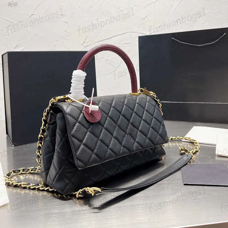 DHgate Classic Calfskin Leather Top Handle Bag Matelasse Chain Crossbody Multi Pochette Bags Luggage Accessories