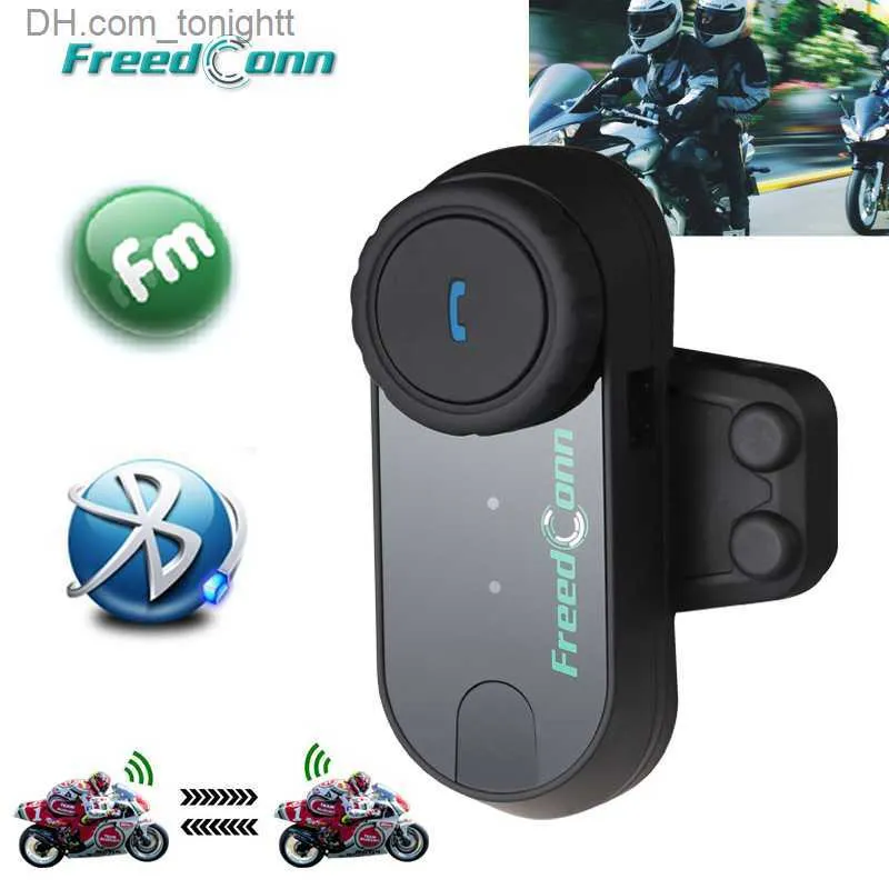 FreedConn T-COMVB Motorcycle Helmet Headset Bluetooth Interphone Helm Intercom FM Radio Intercomunicador Moto Q230830