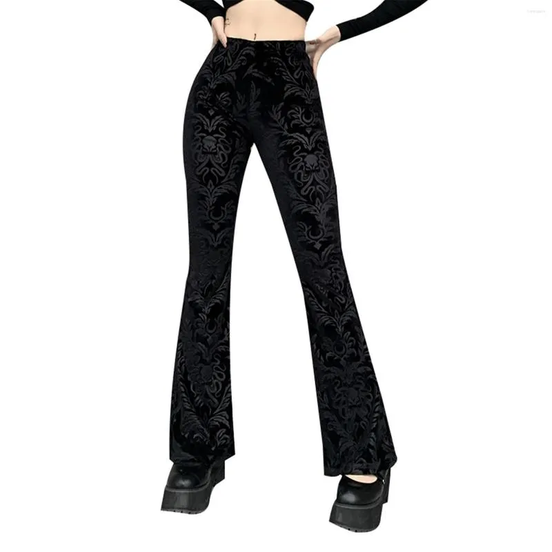 Calças Femininas Mulheres Y2k Moda Vintage Casual Gótico Ótico Impressão  Calças De Cintura Alta Elegante Pantalones De Mujer De $145,11