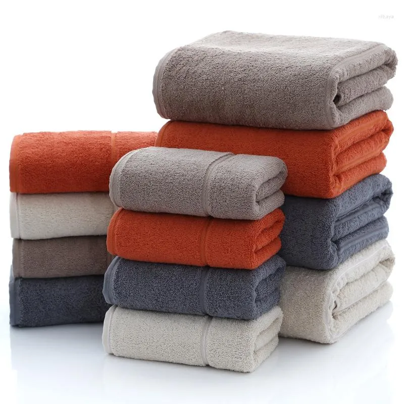 Towel Drop 3-teiliges Set aus Baumwolle, saugfähige Badetücher für Erwachsene, einfarbig, weiches Gesicht, Handbrause für Badezimmer