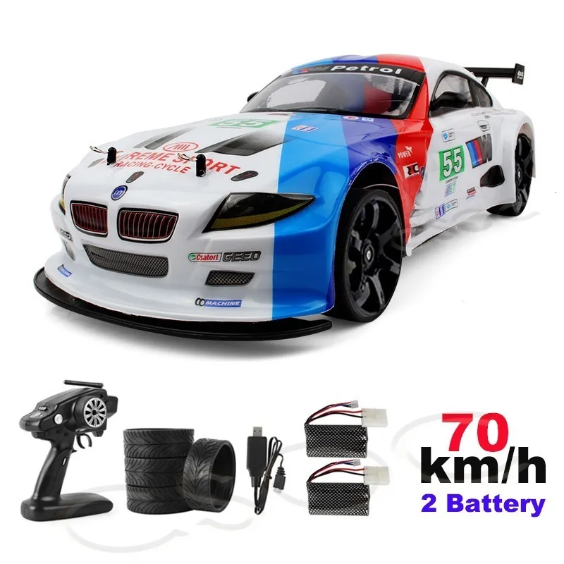 Electric RC Car CSOC 1 10 RC Racing Drifting 70 km h with LED Light 2 4G High Speed Remote Control Toy Big Off road 4WD for Adults Boys 230829