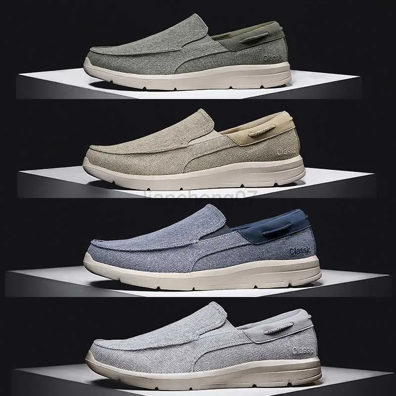 Dress Shoes Men Casual Shoes Summer Men's Outdoor Canvas Boat Shoes Driving Shoes Breathable Footwear Lightweight Travel High Quality Flats