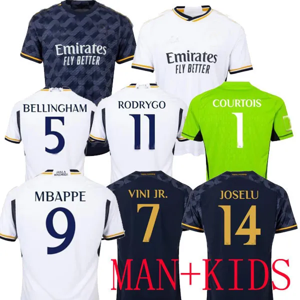 2023 Bellingham Vini Jr Soccer Jerseys Spécial 23 24 Maillot de football Real Madrids Camavinga Alaba Rodrygo 21 22 Final Camisetas Hommes Enfants