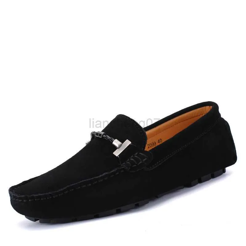 Chaussures habillées Marque Grande Taille Vache En Daim En Cuir Hommes Appartements Style Britannique Nouveaux Hommes Chaussures Décontractées De Haute Qualité Hommes Mocassins Mocassins Chaussures De Conduite