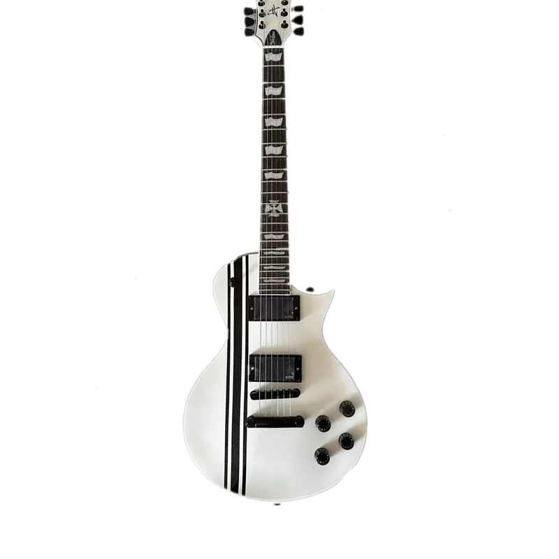 Electric Guitar Black And White, Solid Body Electric Guitar