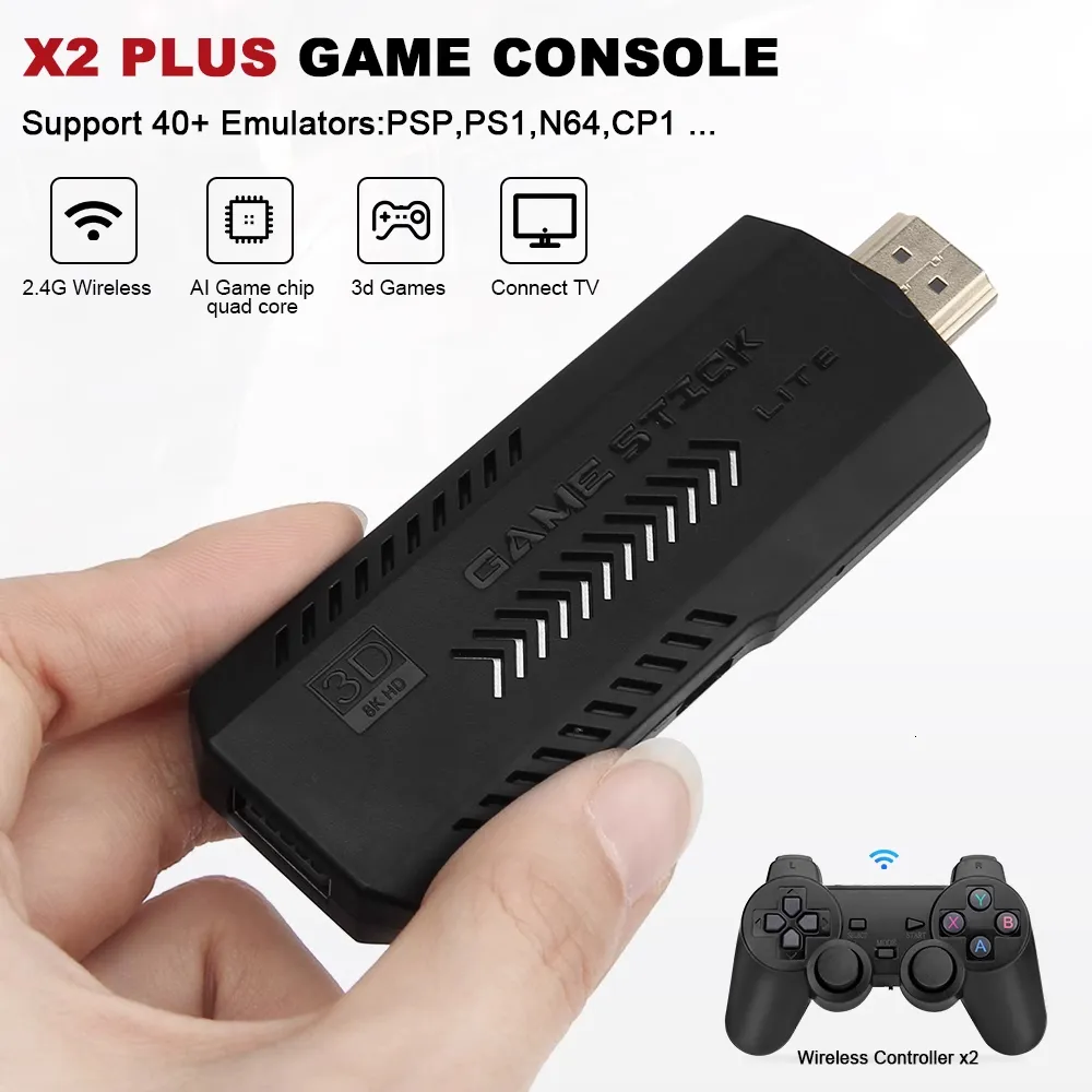 Игровые Контроллеры Joysticks X2 Plus Video Stick 1080p Консоль 24G Двойной  Беспроводной Контроллер 41000 Games 128GB Retro Для Телевизионного Мальчика  230830 От 2 468 руб. | DHgate