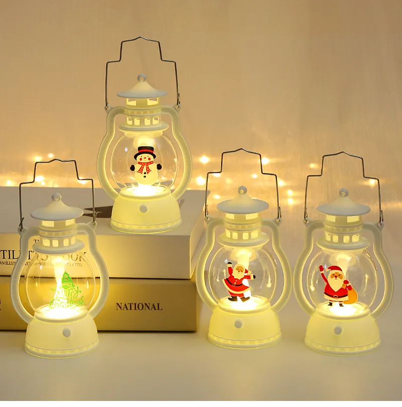 메리 크리스마스 트리 장식 장식 매달린 장식 휴대용 미니 LED 야간 램프 홈 장식 YX-6184
