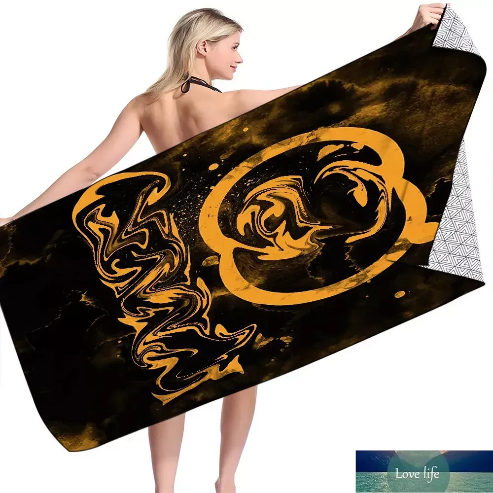 Serviette de plage design 160x80cm lettre de mode imprimée femmes maison serviette de bain en gros microfibre fille longues serviettes de bain cadeau tout-match