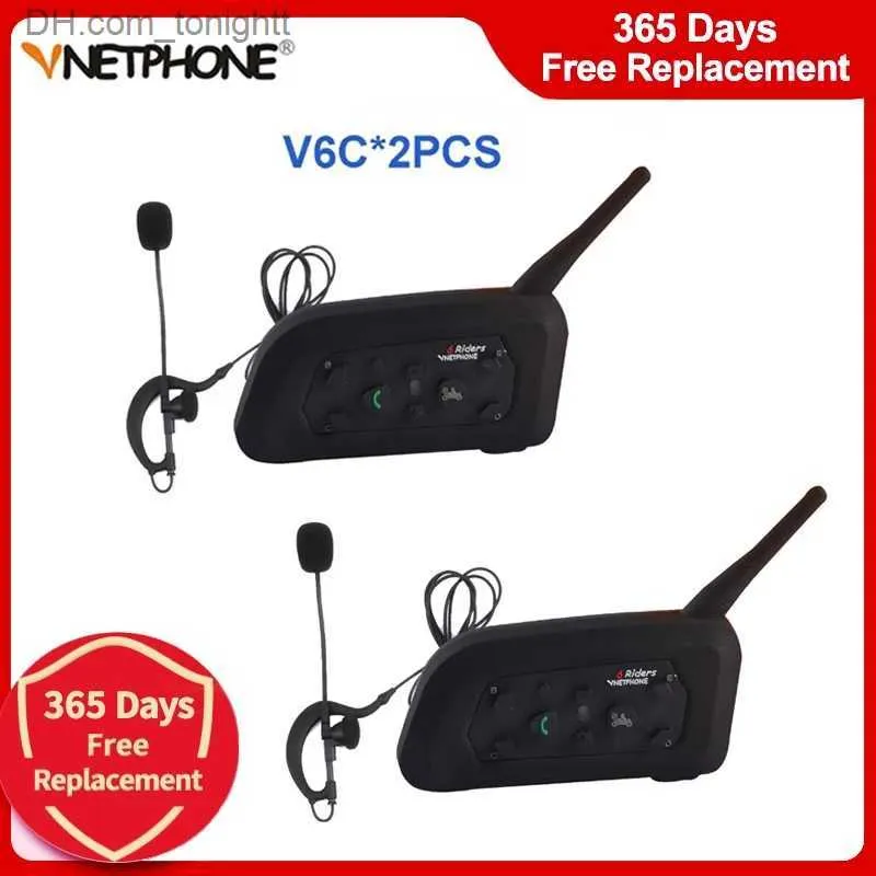 2Sets Vnetphone V6C Professional Football Referees Helmet Intercom Full Duplex Headset Wireless 1200M BT Judge Ear Interphone Q230830