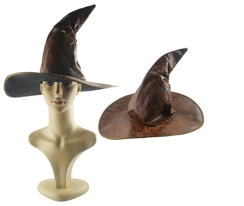 Adult Witch Hat For Halloween — Large Pointed Wizard Hat With Wide Brim, Adjustable Band | Cosplay, Costume Party Accessory For Women & Men