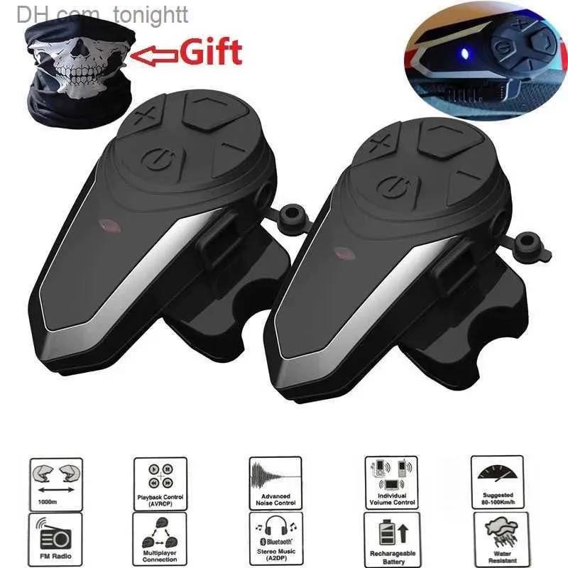 1200m BTS3 Bluetooth Helmet Intercom BT-S3 IPX7防水BT 5.0