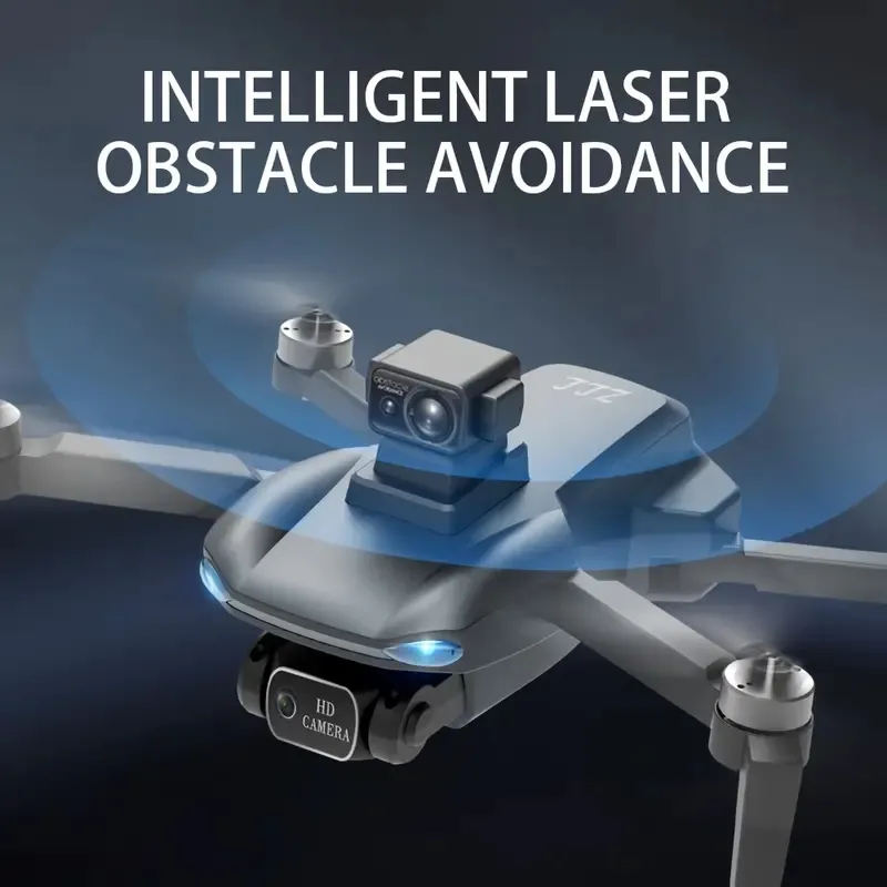 Drone inteligente para evitar obstáculos para iniciantes com posição de fluxo óptico, câmera de alta definição, longa distância de vôo, retorno de GPS, modo de controle de telefone