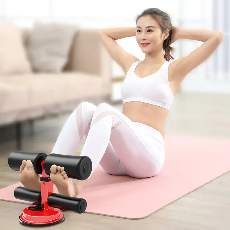 Sit Up BarPortable Adjustable Situp Floor Bar SelfSuction Sit Up Muscle Training Body Stretching Equipment with Comfortable Pad3294688